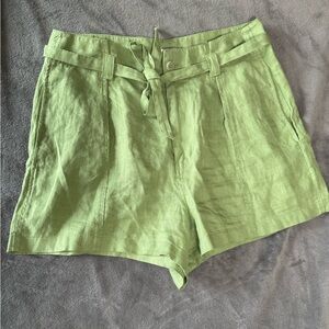Madewell 100% Linen Seedling Drawstring Shorts Womens Sz 10